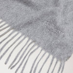 MULBERRY Cashmere Scarf in Light Grey Melange Cashmere