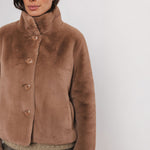 Vie Faux Fur Jacket in Twig