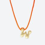 LA MOME BIJOU W Initial Joy Letter Necklace in Gold