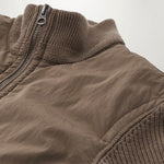 Ward Full Zip Cardigan in Clay Brown