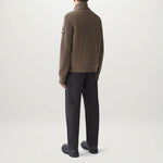 Ward Full Zip Cardigan in Clay Brown