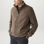 Ward Full Zip Cardigan in Clay Brown