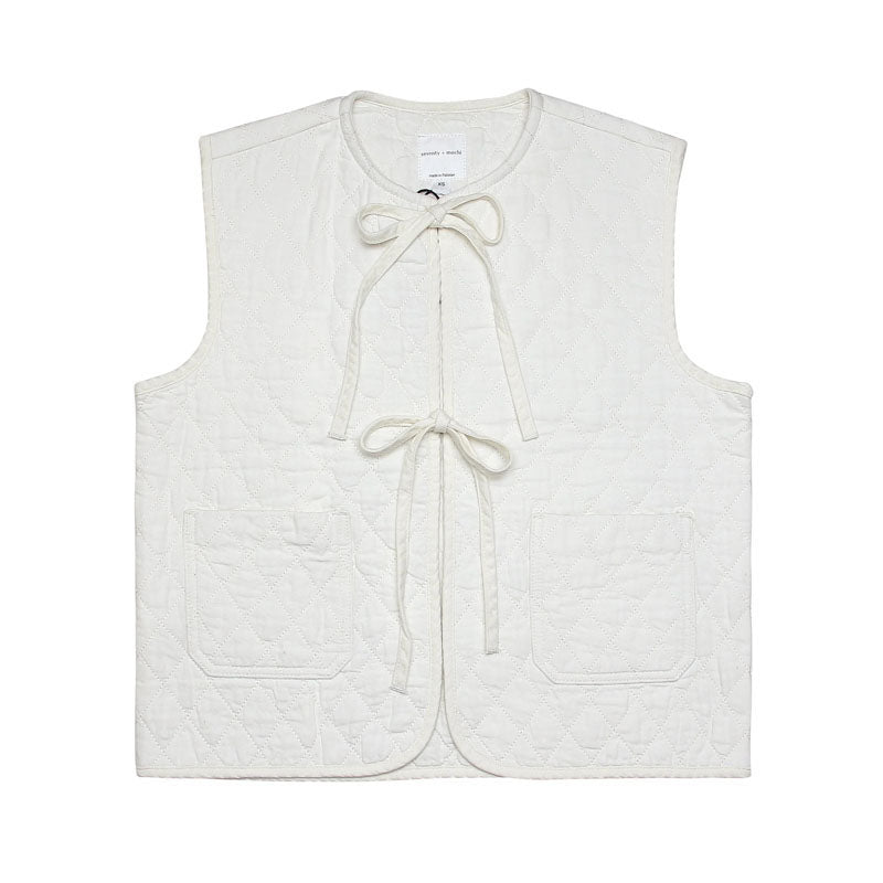 SEVENTY & MOCHI Aria Vest in Ecru