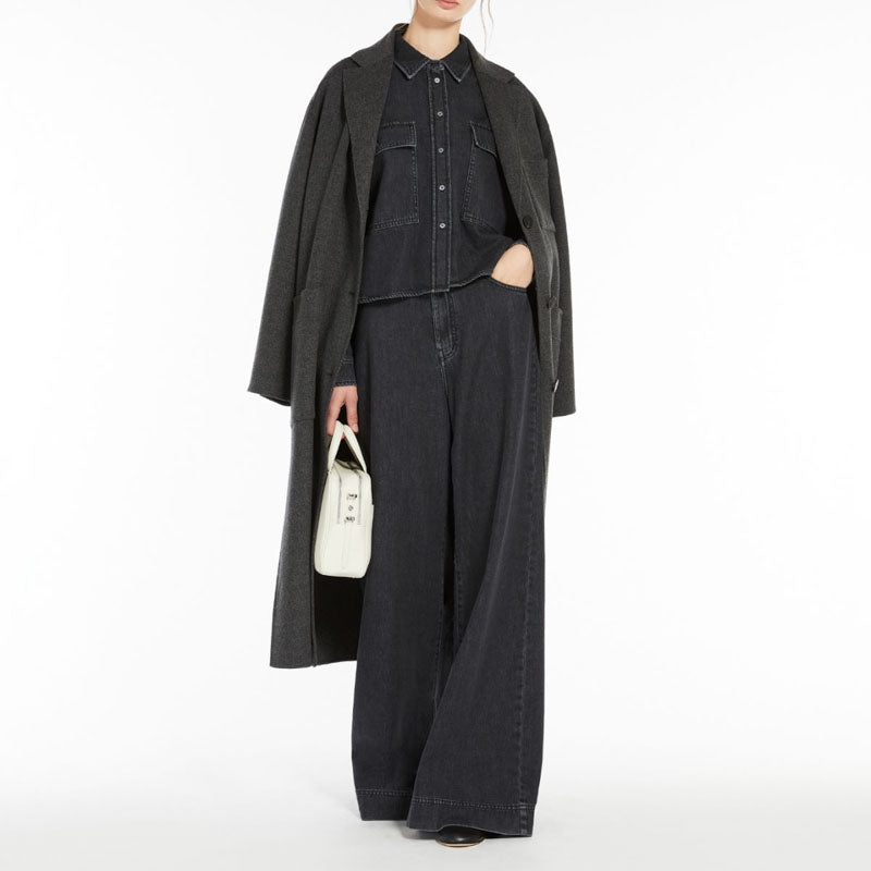 WEEKEND MAXMARA Galosce Coat in Dark Grey