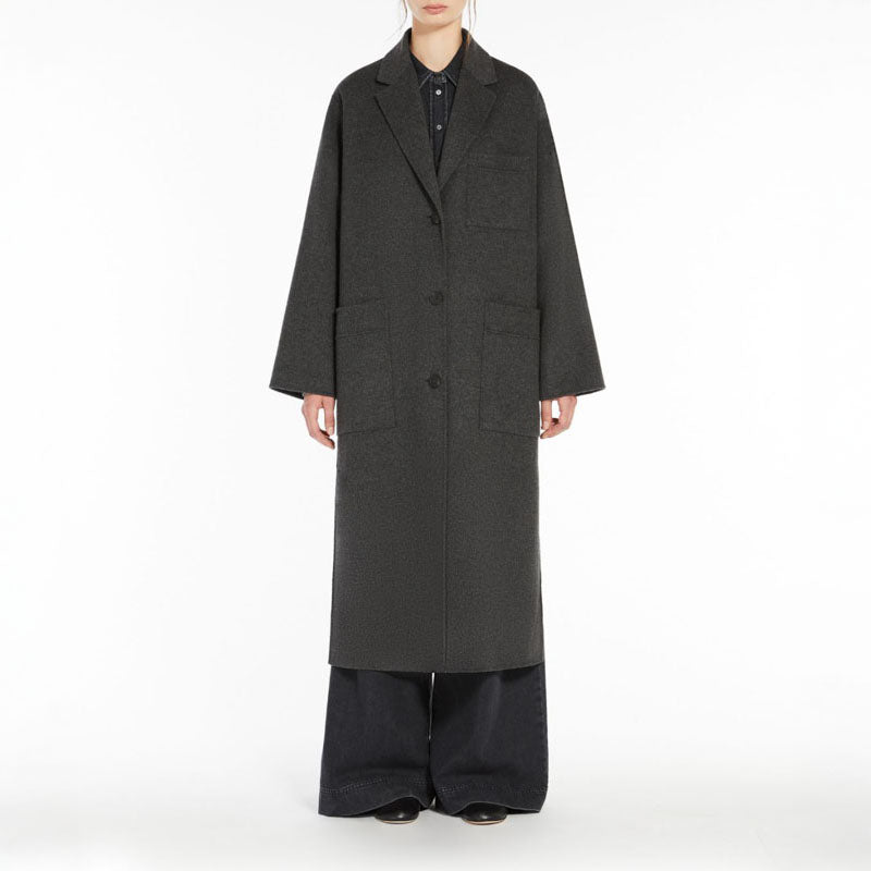 WEEKEND MAXMARA Galosce Coat in Dark Grey