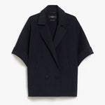 Navarra Short Wool Coat in Navy