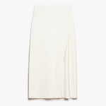 Aia Fluid Satin Skirt in Ecru