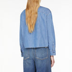 Clio Cotton Denim Shirt in Navy