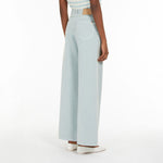 Medina High Waisted Trousers in Pastel Green