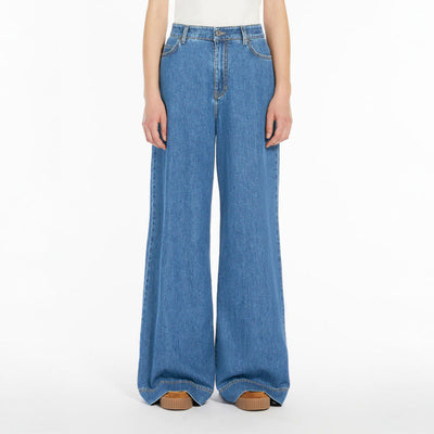 WEEKEND MAXMARA Vega Wide Leg Jeans in Navy Medium