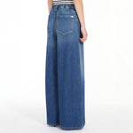 Abitata Wide Leg Denim Jeans in Navy