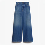 Abitata Wide Leg Denim Jeans in Navy