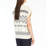 Todi Oversized Jacquard Cotton Tank in Black/White