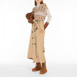 Valvola Knitted Waistcoat Camel Jacquard