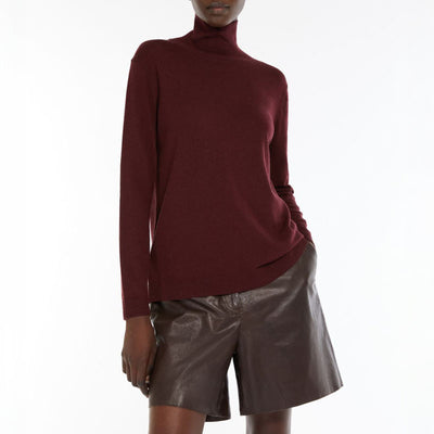 Kiku Silk Wool Jumper in Wine