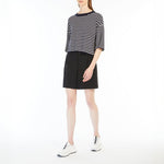 Amato Oversized Stretch Viscose Sweater in Navy