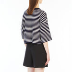 Amato Oversized Stretch Viscose Sweater in Navy