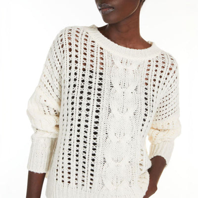 WEEKEND MAXMARA Grammo Oversized Wool Sweater in Ecru