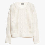 Grammo Oversized Wool Sweater in Ecru