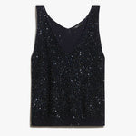 Narva Relaxed Fit Sequin Top in Navy