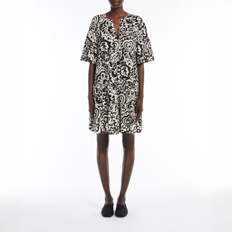 WEEKEND MAXMARA Ely Dress in Black Batik