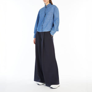 Romagna Jersey Drawstring Trousers in Navy