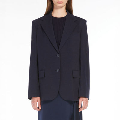 Erik Milano Knit Jersey Blazer in Navy