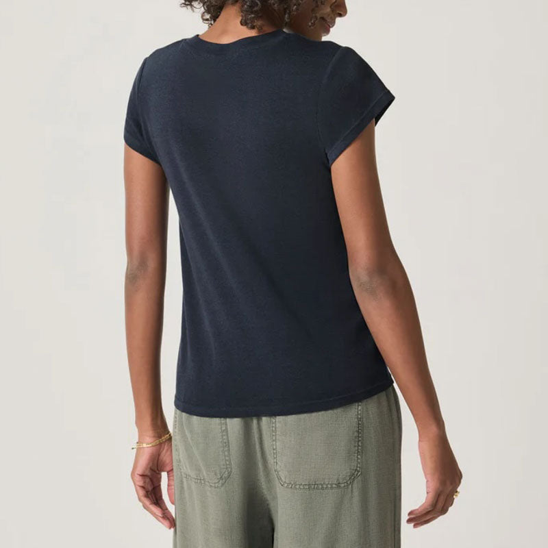 SPLENDID Faye Crewneck Tee in Navy