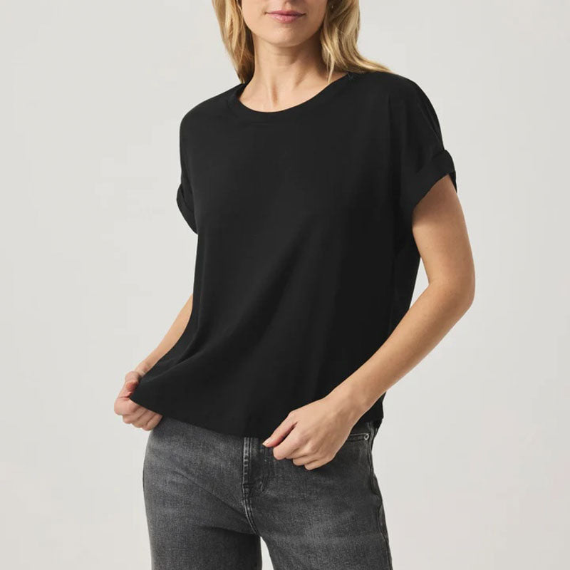 SPLENDID Skye Slub Tee in Black