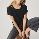 SPLENDID Skye Slub Tee in Black