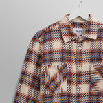 WAX LONDON Whiting Overshirt in Ecru/Multi