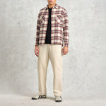 WAX LONDON Whiting Overshirt in Ecru/Multi