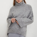 Alpaca & Wool Blend Sweater in Fog