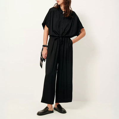 SESSUN Isla Night Wide Leg Elastic Pants in Black