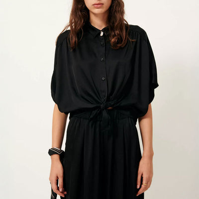 SESSUN Alfassa Night Tied Blouse in Black