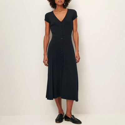 SESSUN Nea Buttoned Midi Dress in Moonless