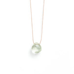 Fine Chord Necklace in Mint Green Amethyst