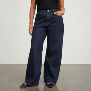 SKALL Willow Wide Leg Jeans in Indigo Blue