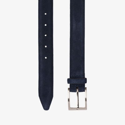 William Suede Belt in Navy