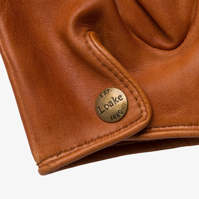 LOAKE Shackleton Gloves in Tan Soft Leather