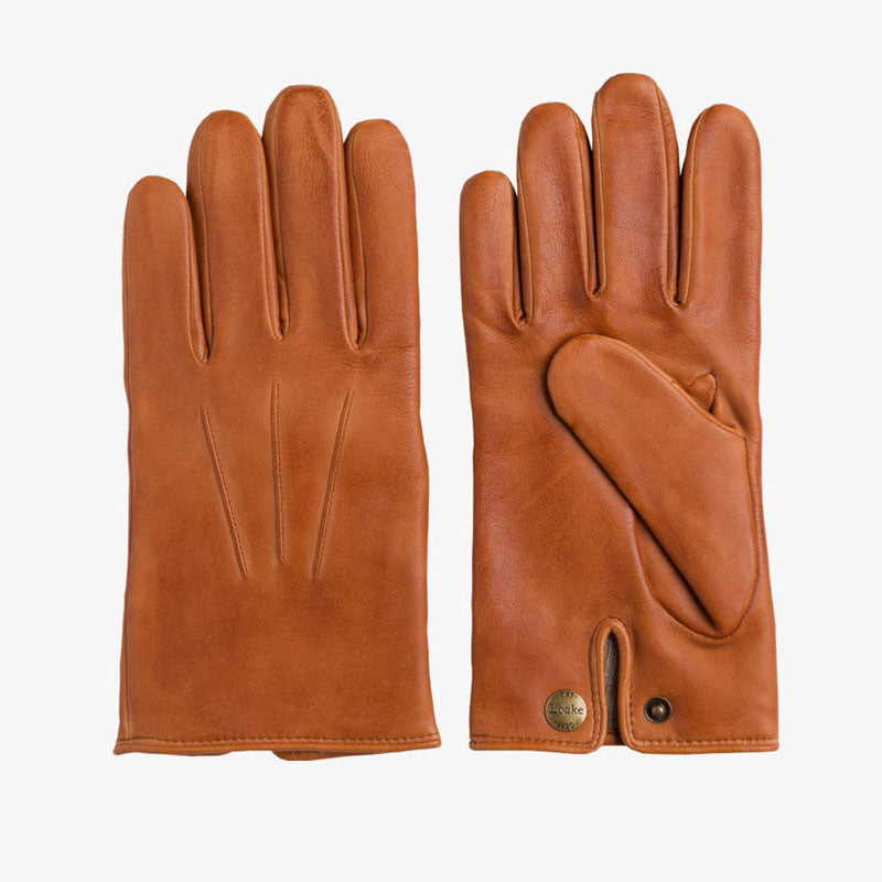 LOAKE Shackleton Gloves in Tan Soft Leather