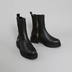 Yaline Fur Lined Boots in Black