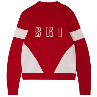 JUMPER1234 Contrast Ski Turtle in Red/White