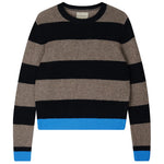 Contrast Stripe Crew in Black/Vapor/Sky