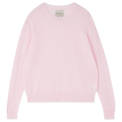 JUMPER1234 Distressed Crew in Pale Pink