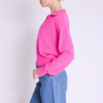 Amypolo V Neck Knit in Neon Pink