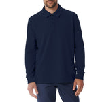 MOUSQUETON Arthur L/S Polo Shirt in Marine