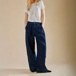 Luca Wide Leg Jeans in Dark Denim