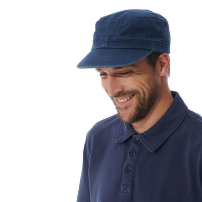 MOUSQUETON Brieu Print Sailors Cap in Navy