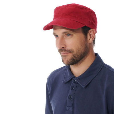 Brieu Cotton Cap in Chilli Red